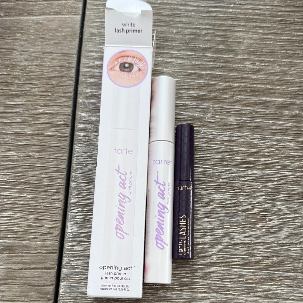 NIB Tarte Opening Act Lash Primer with lights camera action mascara
